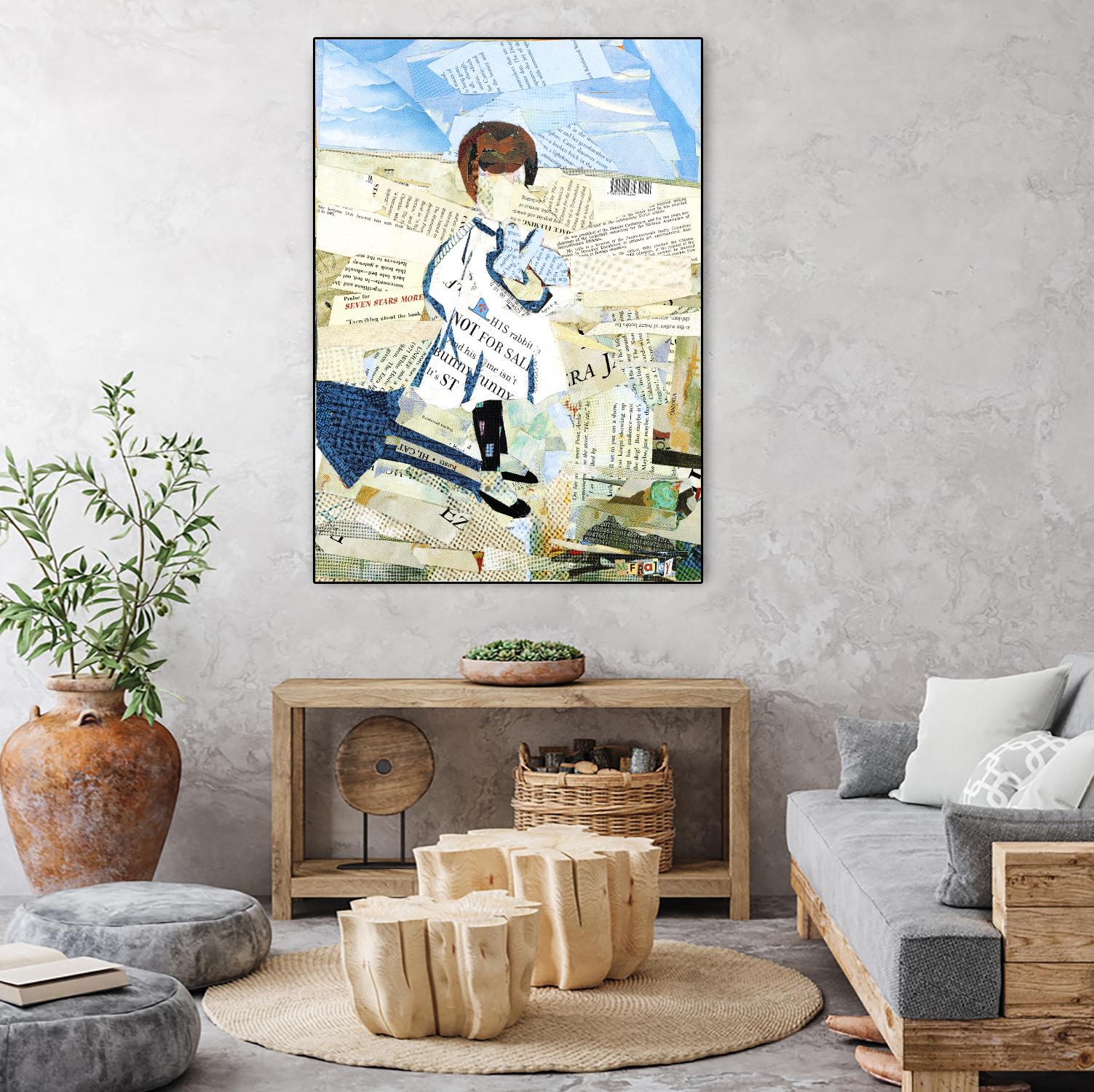 Calm #3 Nebraska Bunny by Mark Fraley on GIANT ART - beige contemporary