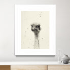 Watercolor Ostrich 2 by Ben Gordon on GIANT ART - beige animals