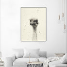 Watercolor Ostrich 2 by Ben Gordon on GIANT ART - beige animals