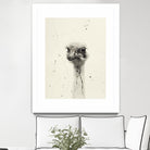 Watercolor Ostrich 2 by Ben Gordon on GIANT ART - beige animals