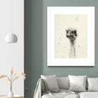 Watercolor Ostrich 2 by Ben Gordon on GIANT ART - beige animals