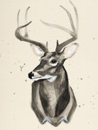 Watercolor Deer Head 3 by Ben Gordon on GIANT ART - beige animals