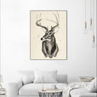 Watercolor Deer Head 3 by Ben Gordon on GIANT ART - beige animals