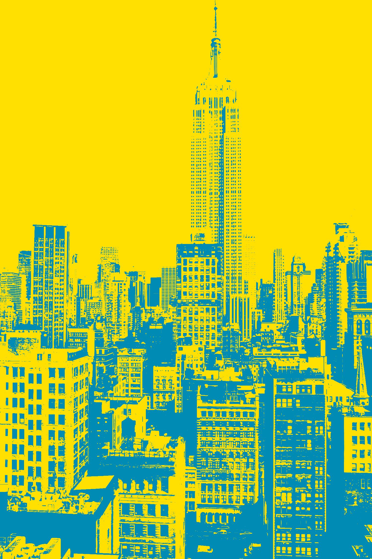 Empire State by GI ArtLab on GIANT ART - yellow city scene