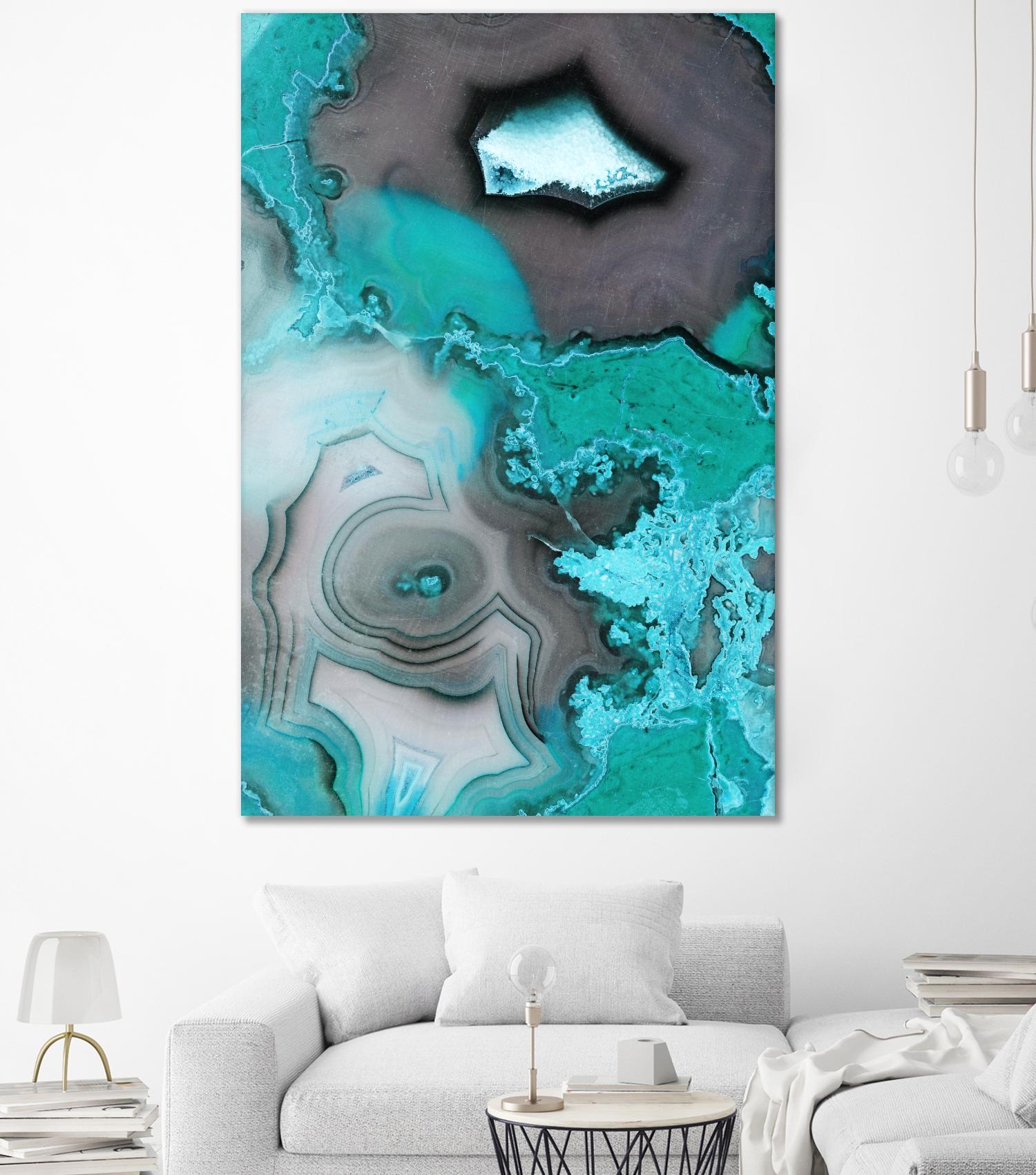 Turquoise by GI ArtLab on GIANT ART - white abstract