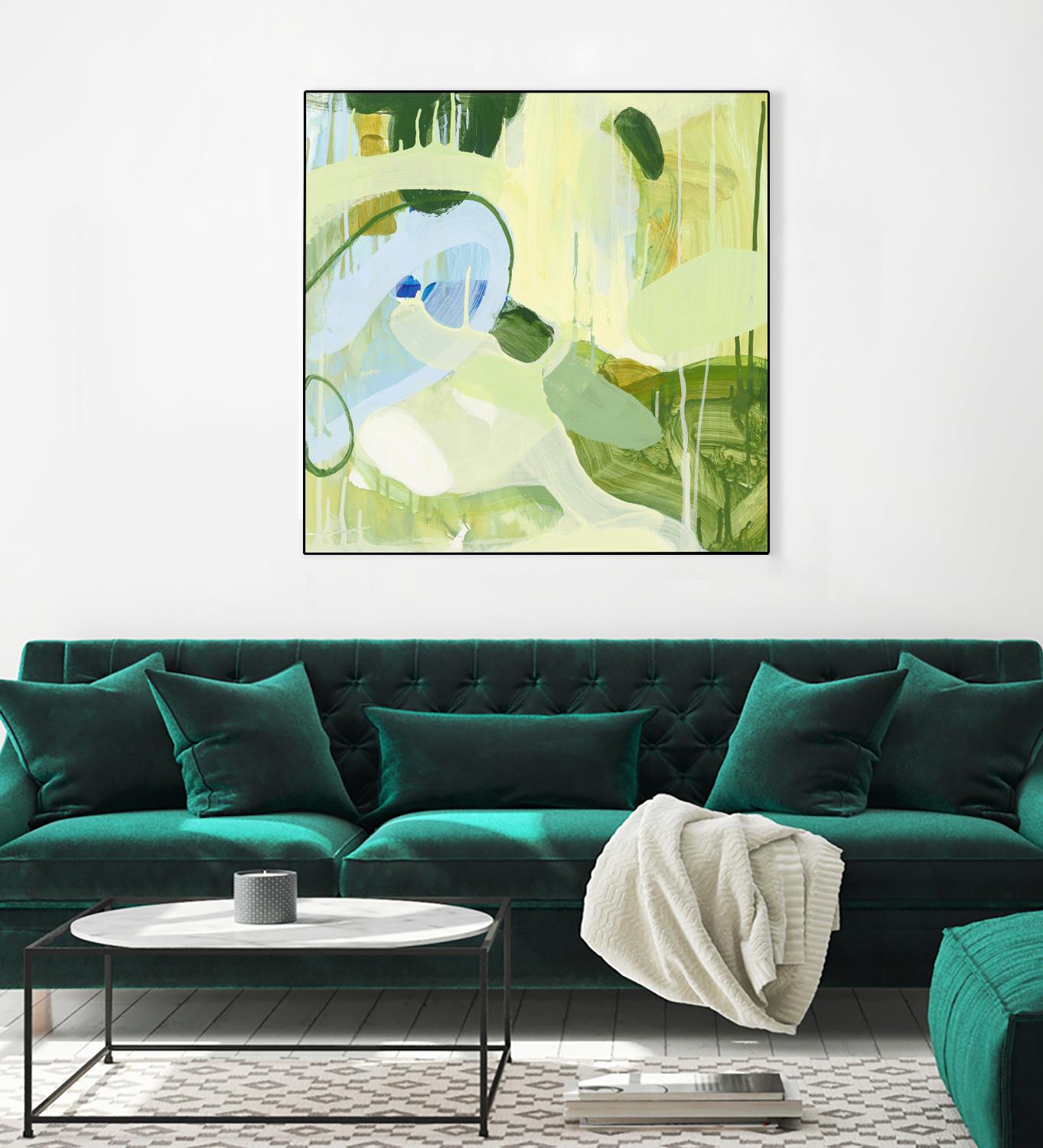 Spring Rain 2 by Glenn Allen on GIANT ART - yellow abstract