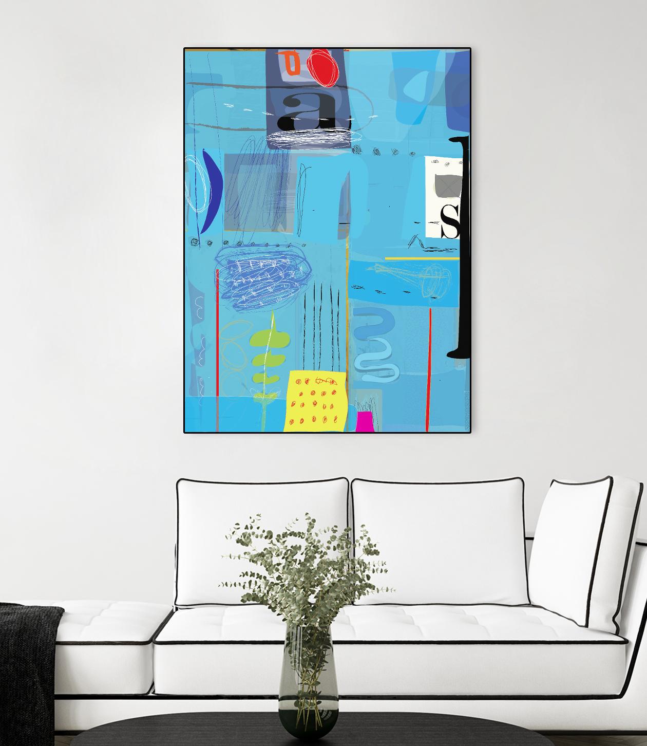 Ice and Fire by Nathaniel Mather on GIANT ART - yellow abstract