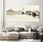 London Waterfront A by GI ArtLab on GIANT ART - black city scene