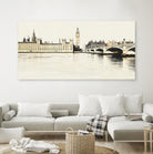 London Waterfront A by GI ArtLab on GIANT ART - black city scene