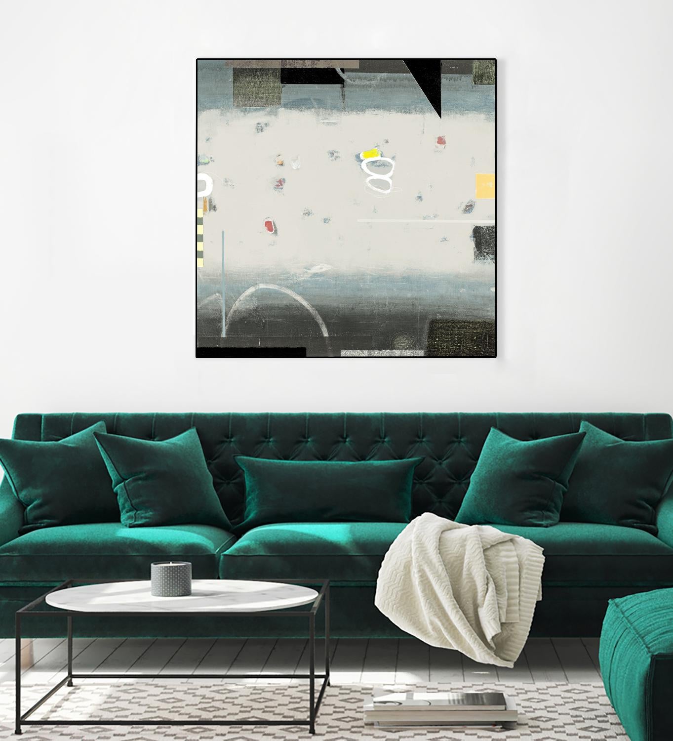 Silver Beach A by David Dauncey on GIANT ART - black abstract