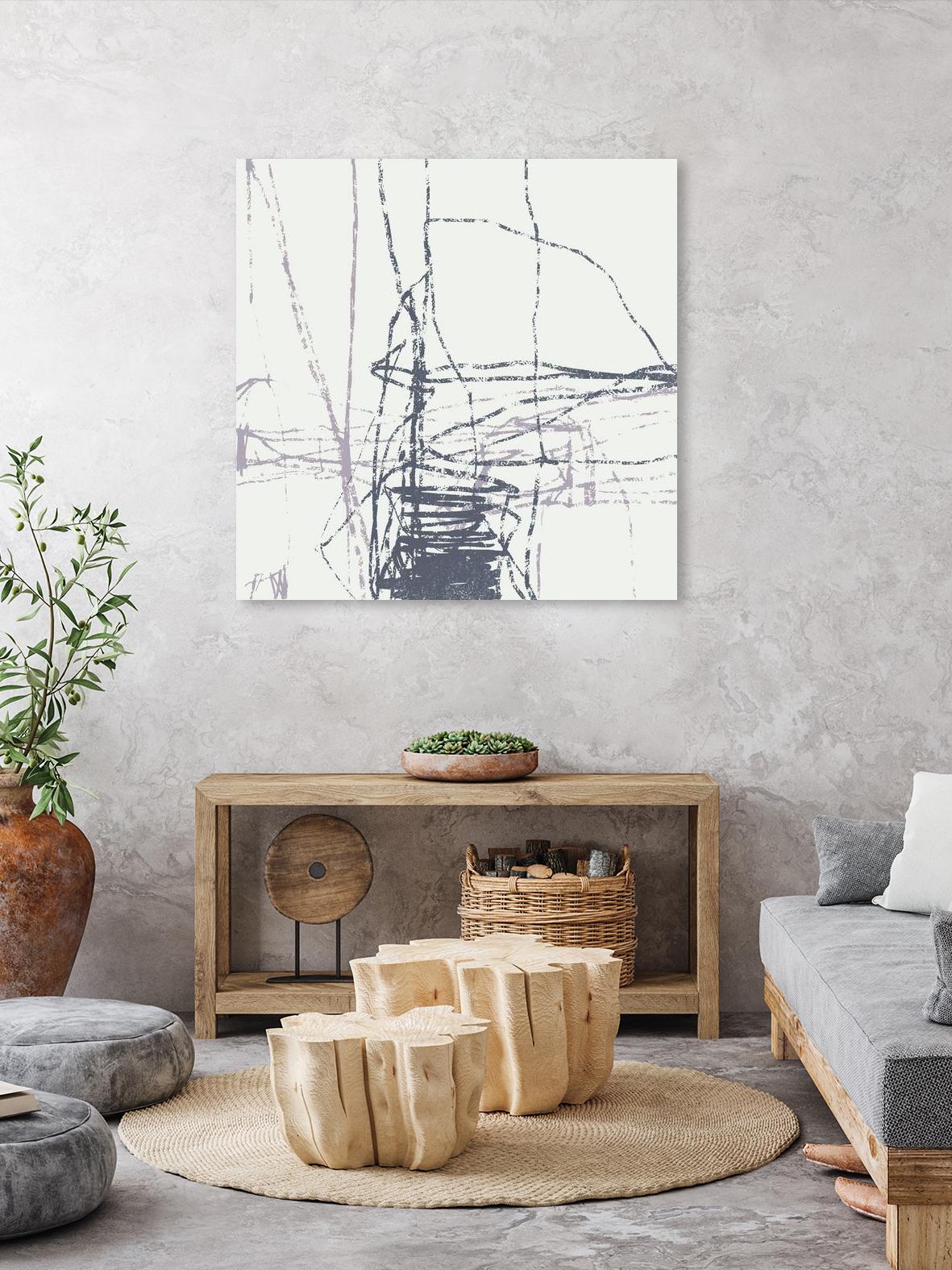 Chalk Doodles G by Gregory Garrett on GIANT ART - beige abstract
