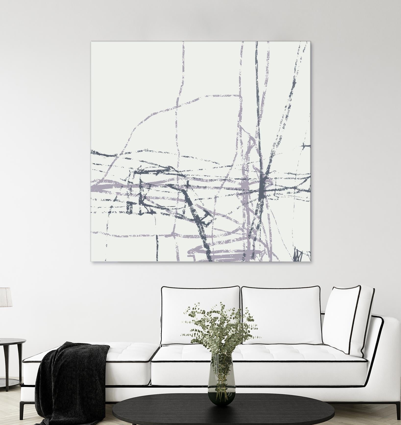 Chalk Doodles H by Gregory Garrett on GIANT ART - beige abstract