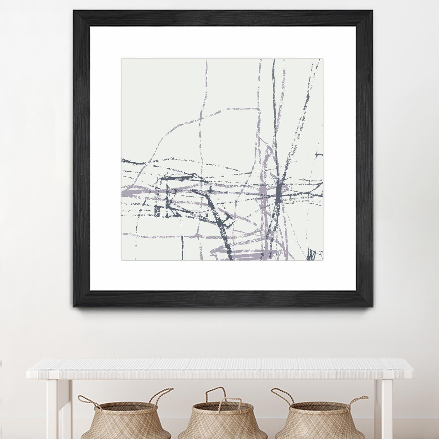 Chalk Doodles H by Gregory Garrett on GIANT ART - beige abstract