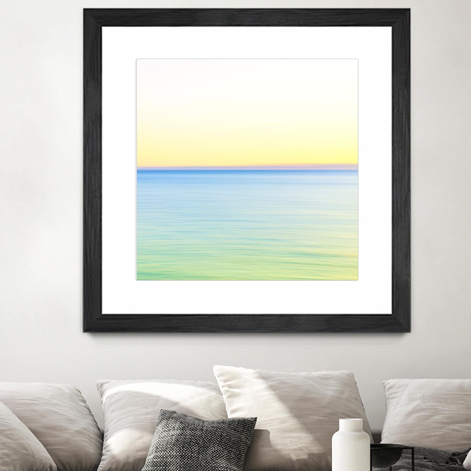 Minimalist Green Water by Kyle Goldie on GIANT ART - blue sea scene