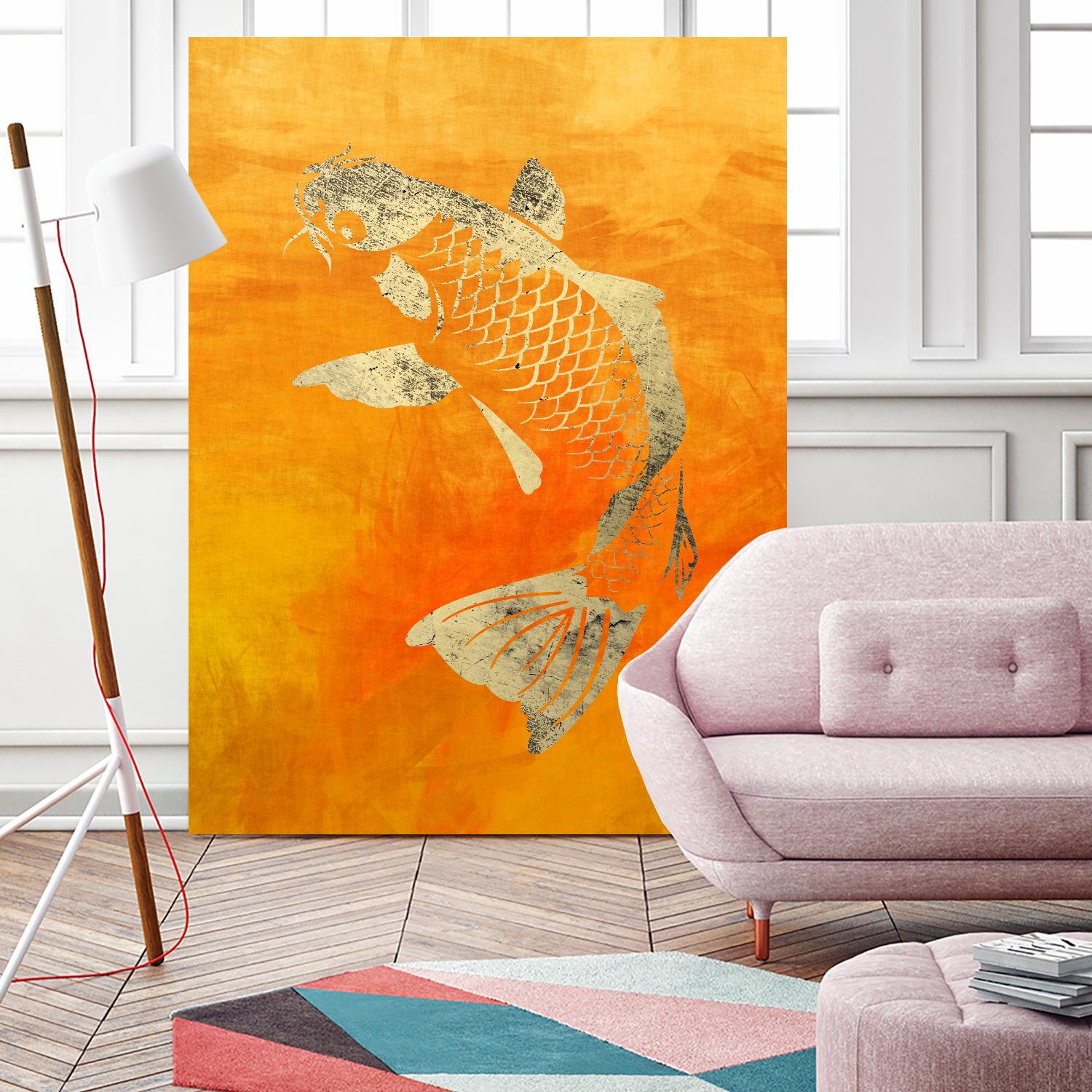 Koi by THE Studio on GIANT ART - beige oriental