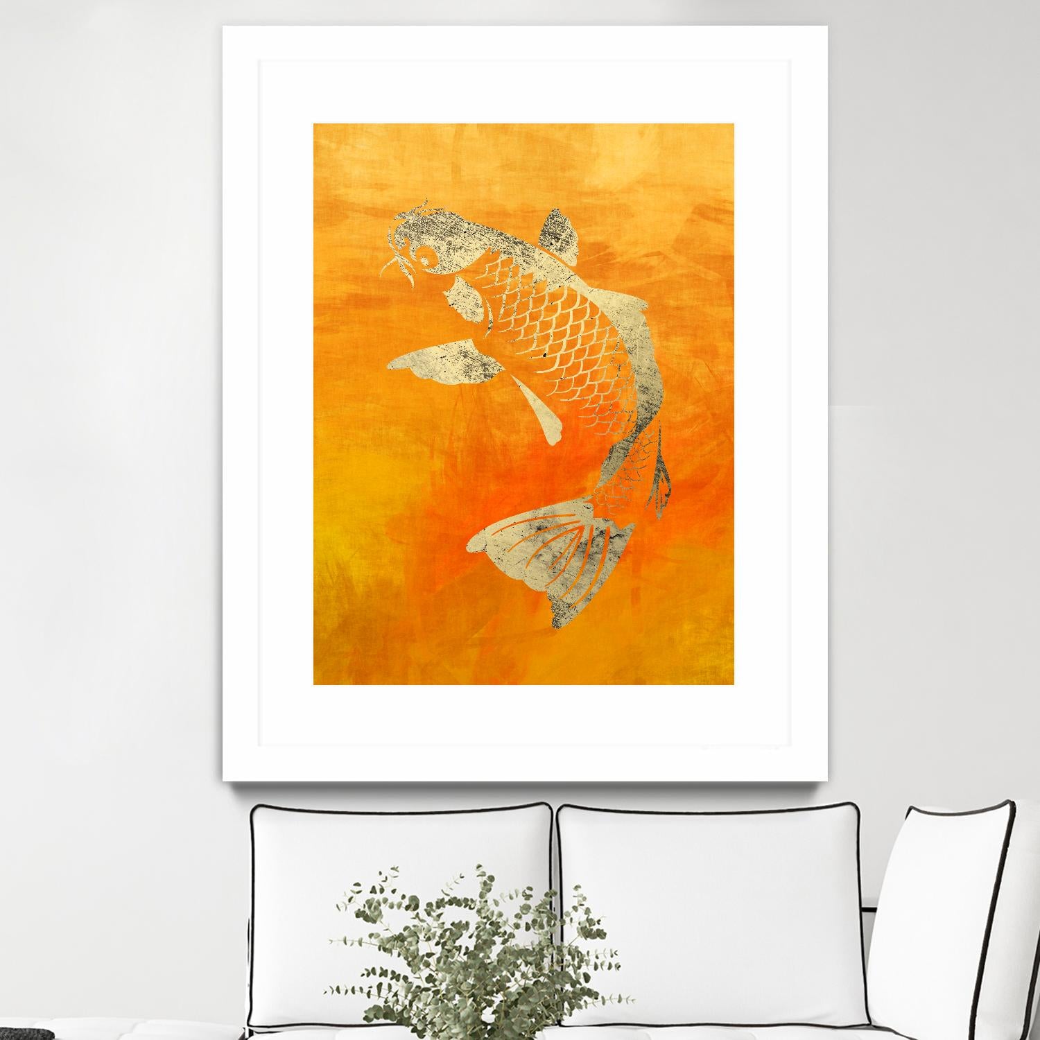 Koi by THE Studio on GIANT ART - beige oriental