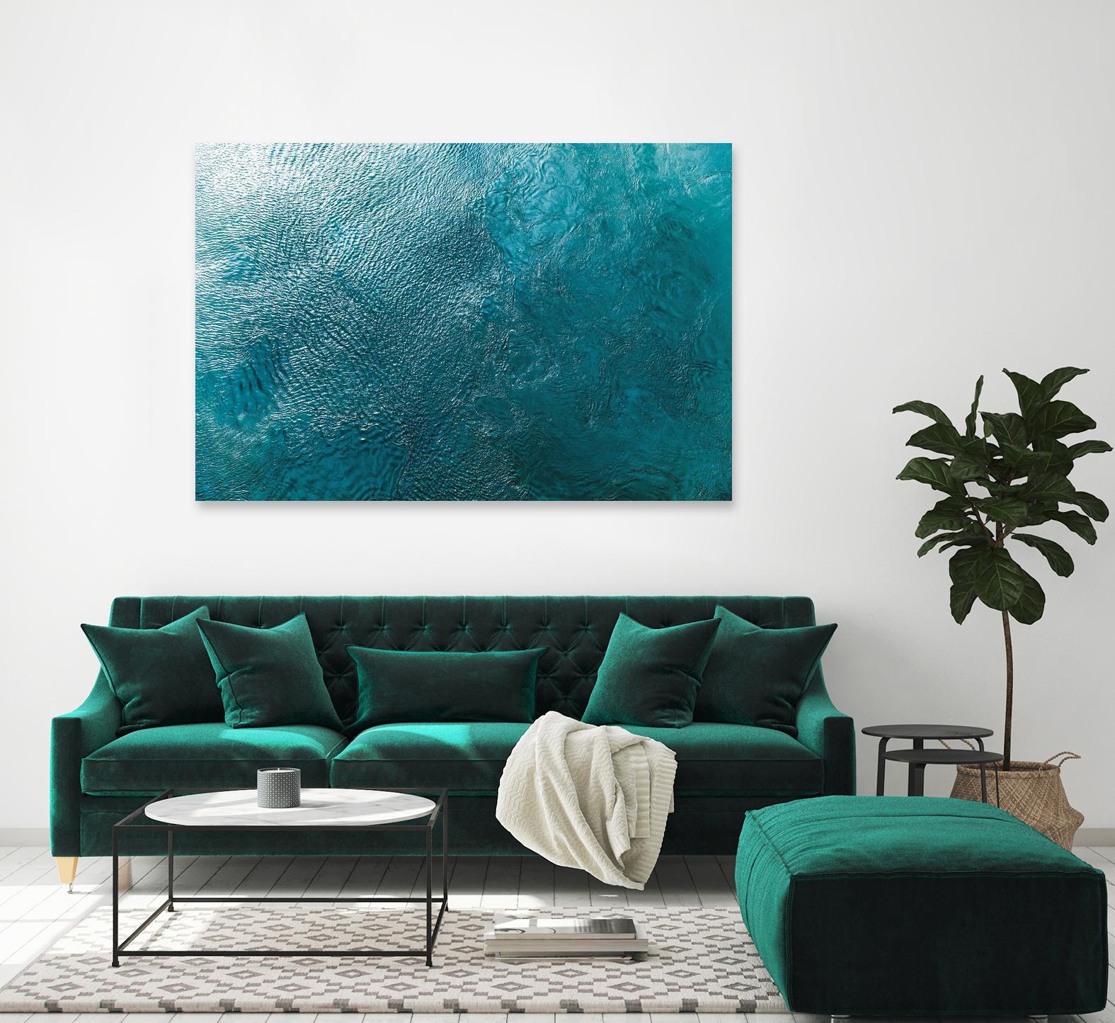 Water Texture Two Birds Eye by Kyle Goldie on GIANT ART - blue abstract