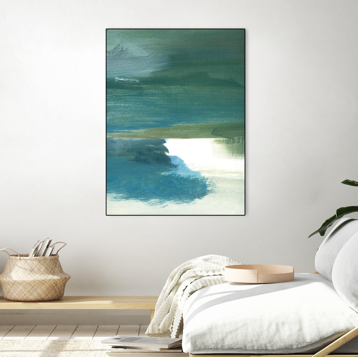 Coastal Seascapes C by THE Studio on GIANT ART - green abstract