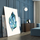Faceted Gem C by Natasha Marie on GIANT ART - blue abstract
