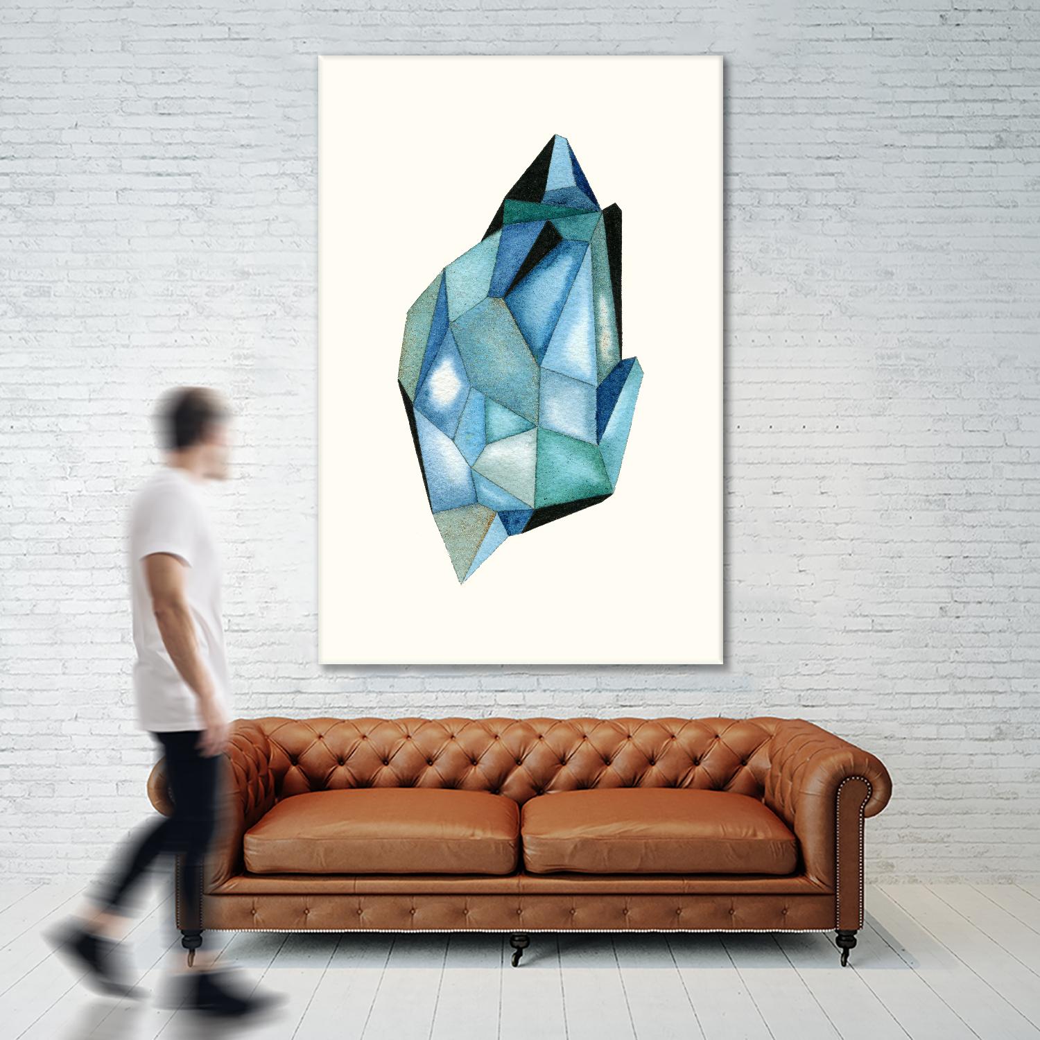Faceted Gem C by Natasha Marie on GIANT ART - blue abstract