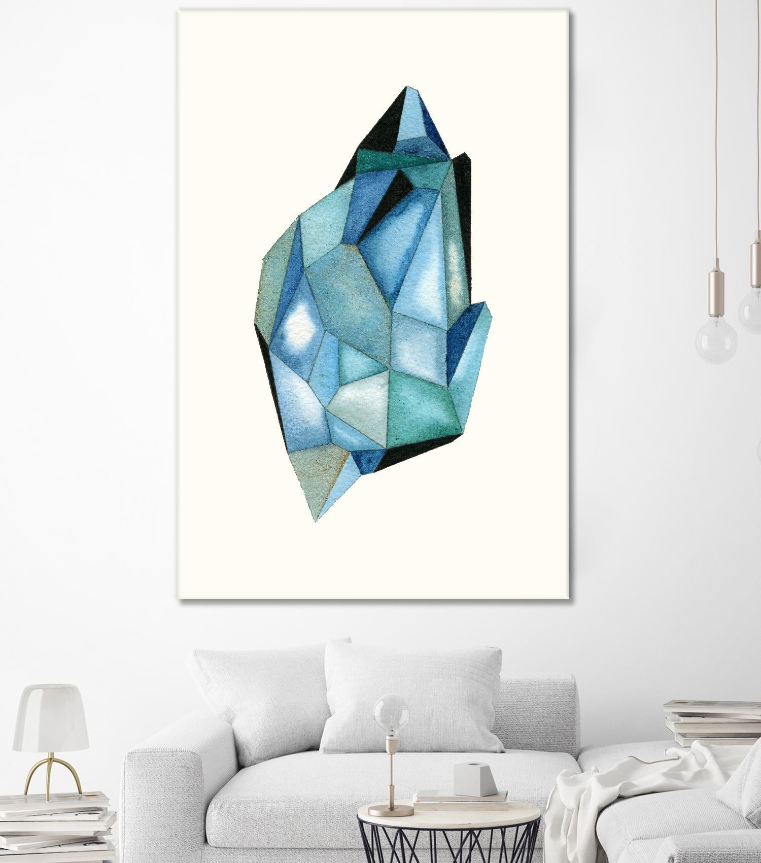 Faceted Gem C by Natasha Marie on GIANT ART - blue abstract