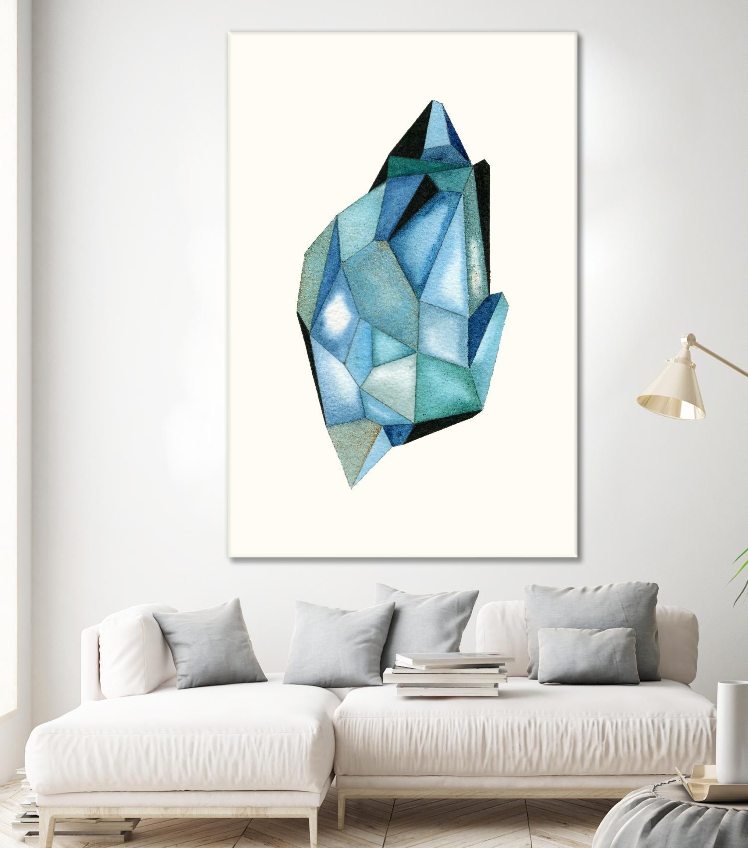 Faceted Gem C by Natasha Marie on GIANT ART - blue abstract