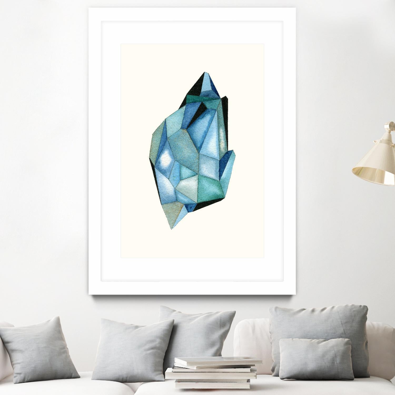 Faceted Gem C by Natasha Marie on GIANT ART - blue abstract