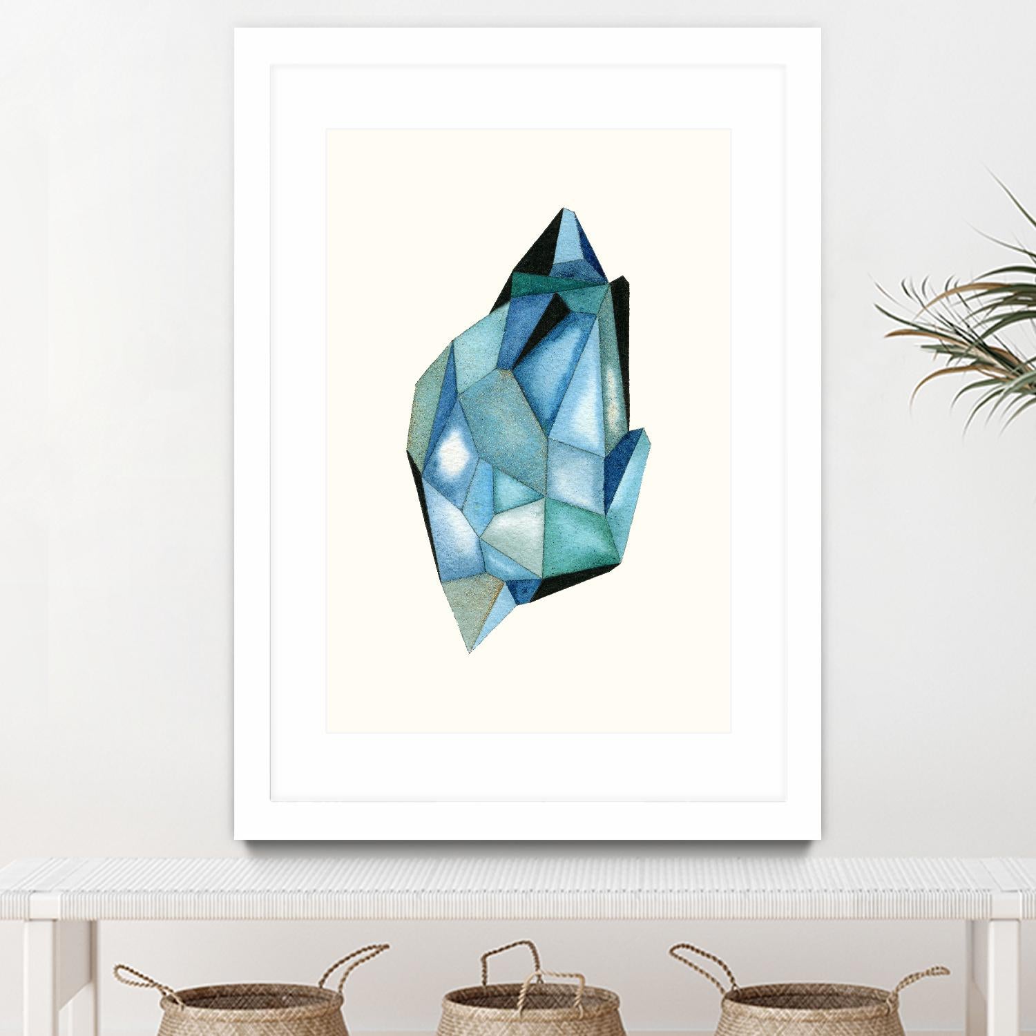 Faceted Gem C by Natasha Marie on GIANT ART - blue abstract