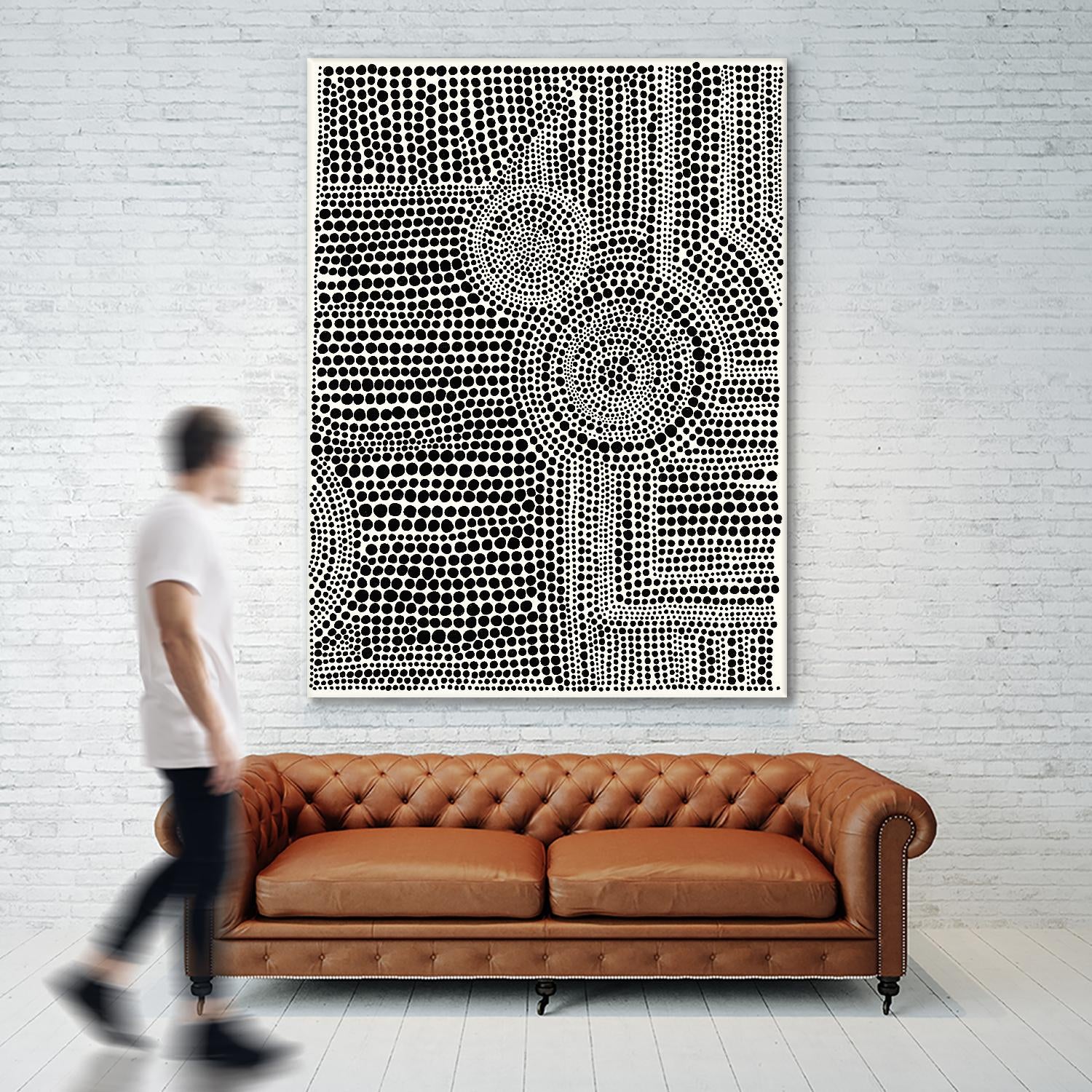 Clustered Dots A by Natasha Marie on GIANT ART - white black & white dots
