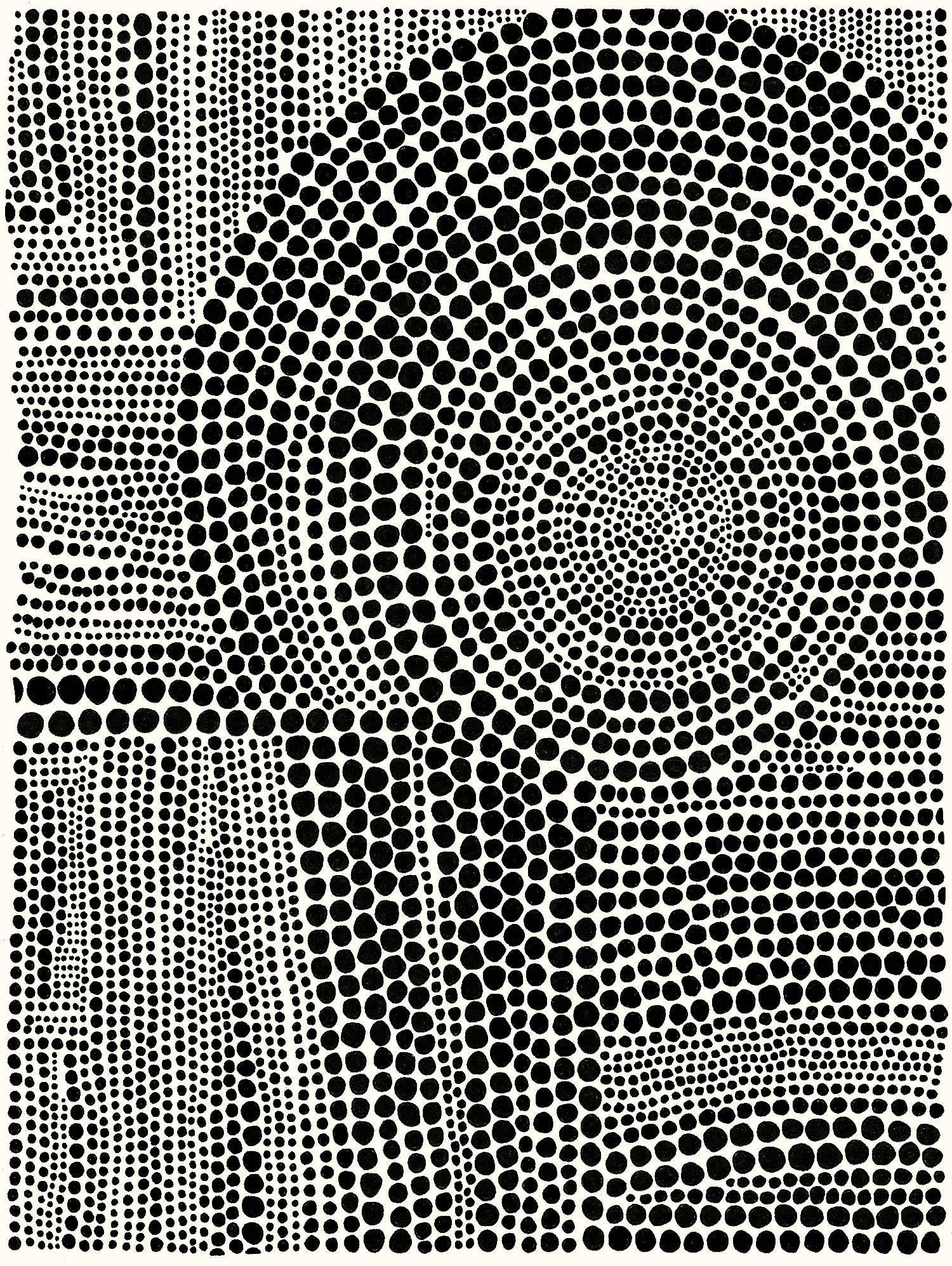 Clustered Dots B by Natasha Marie on GIANT ART - black abstract