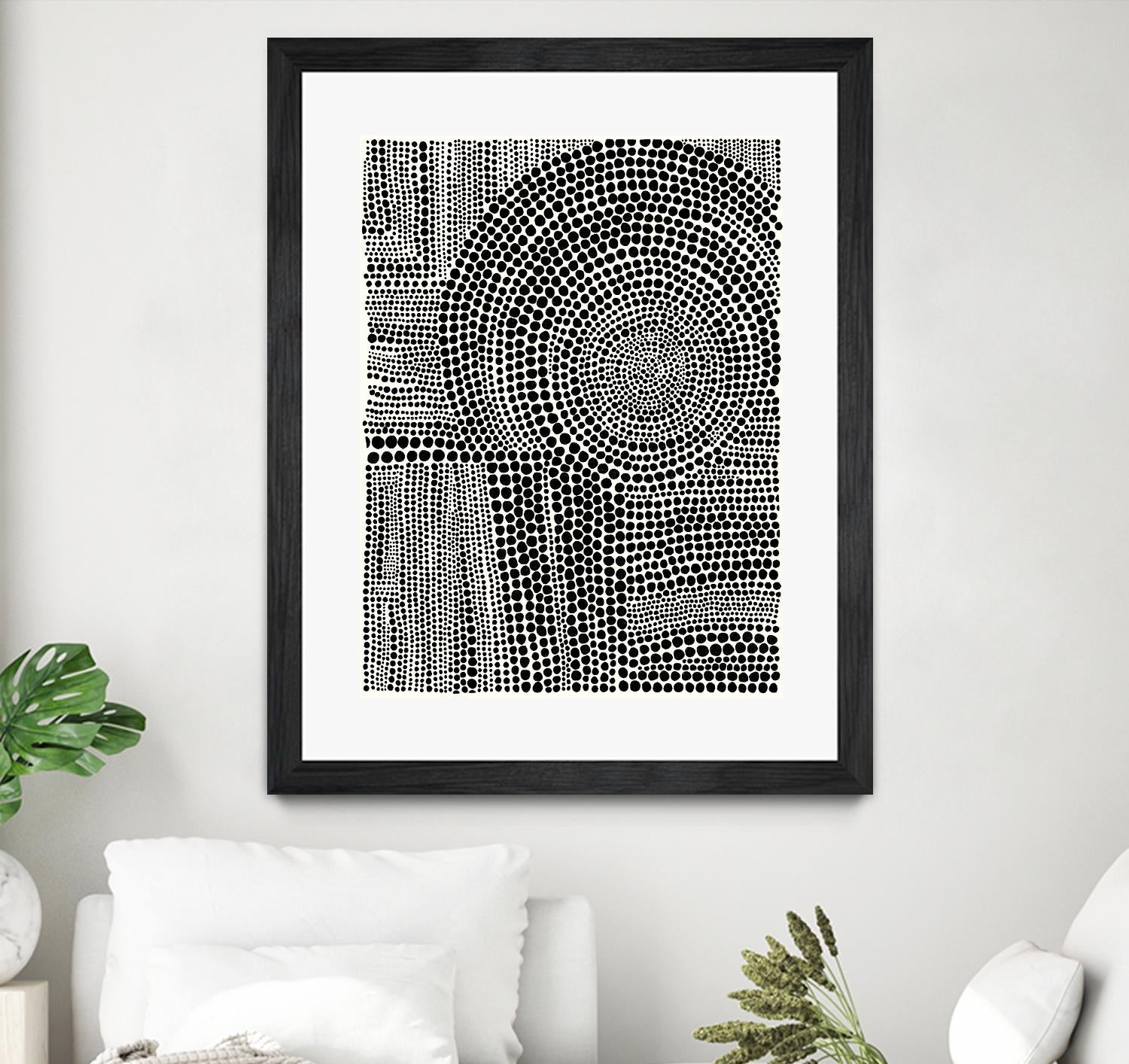 Clustered Dots B by Natasha Marie on GIANT ART - black abstract