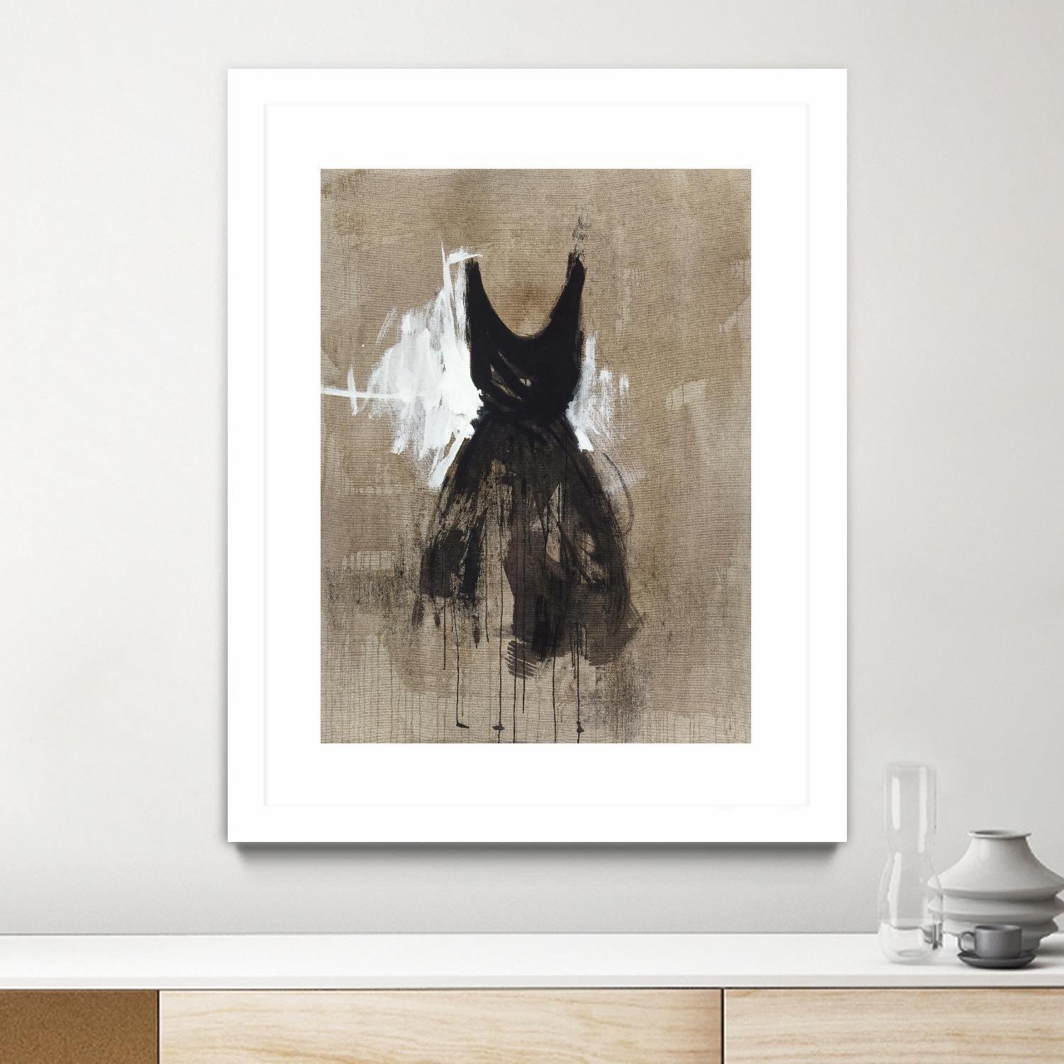 Little Black Dress 1 by PN Studio on GIANT ART - beige abstracts fashion