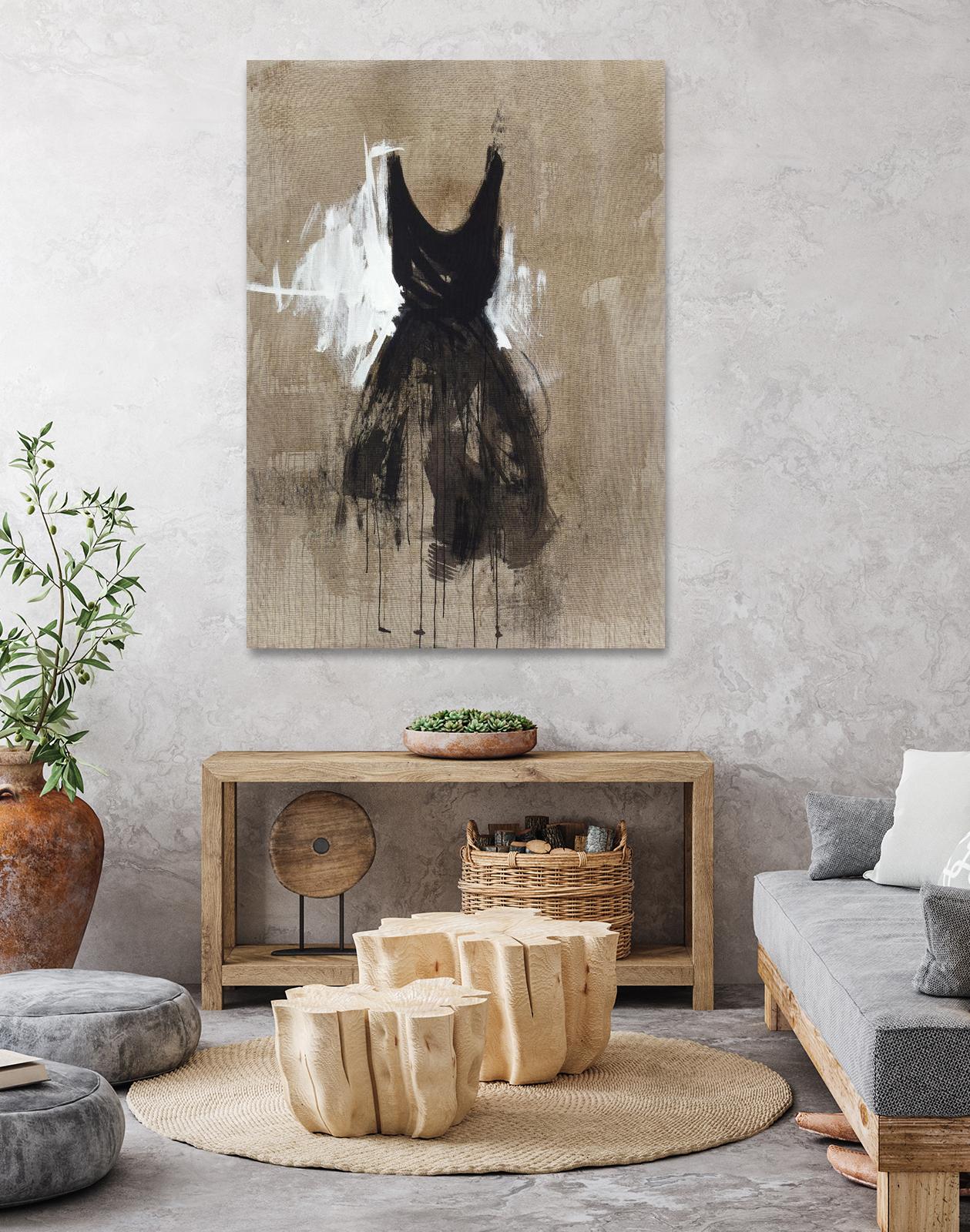 Little Black Dress 1 by PN Studio on GIANT ART - beige abstracts fashion