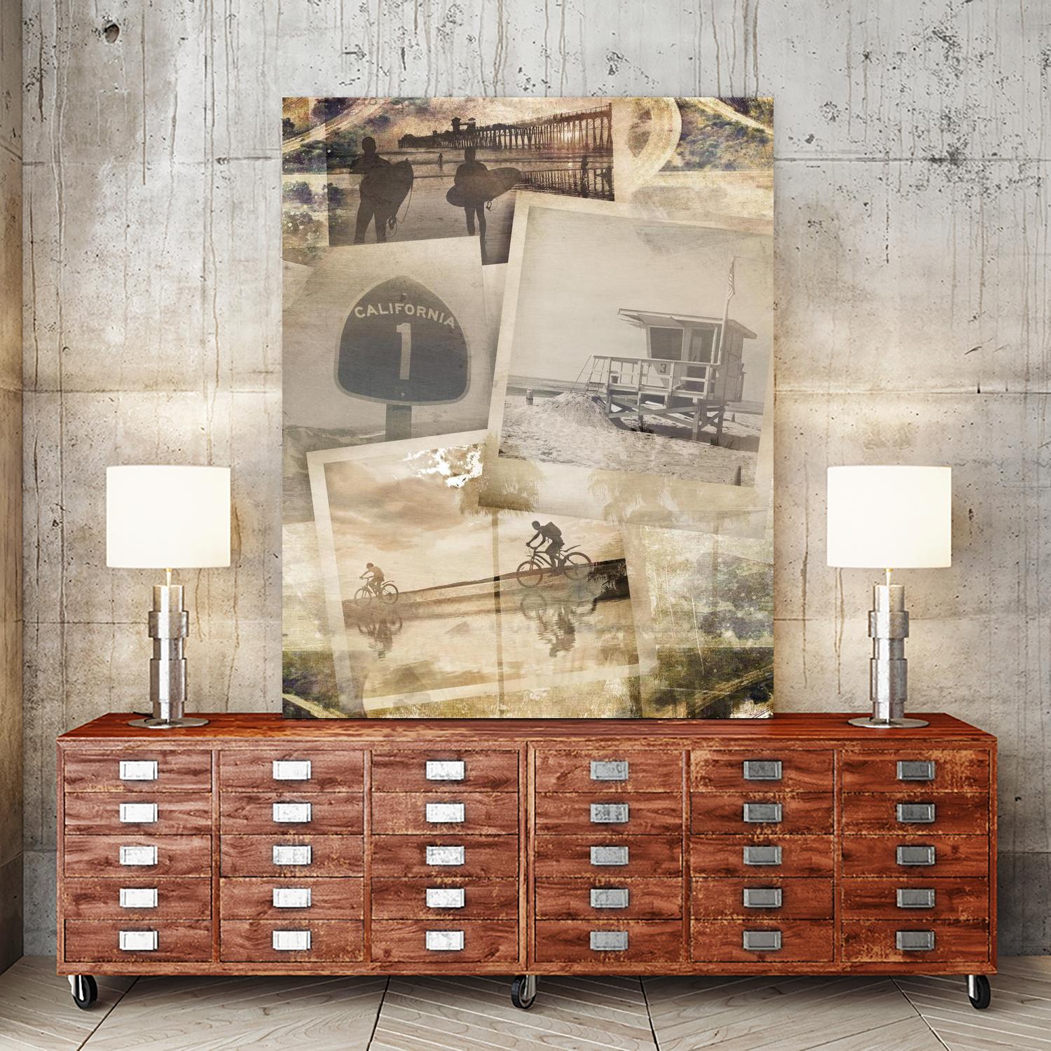 Los Angeles Polaroid Collage A by SEA Studio on GIANT ART - beige cityscapes & streets color photography