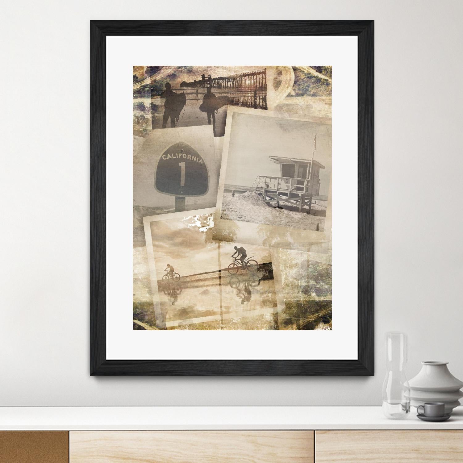 Los Angeles Polaroid Collage A by SEA Studio on GIANT ART - beige cityscapes & streets color photography