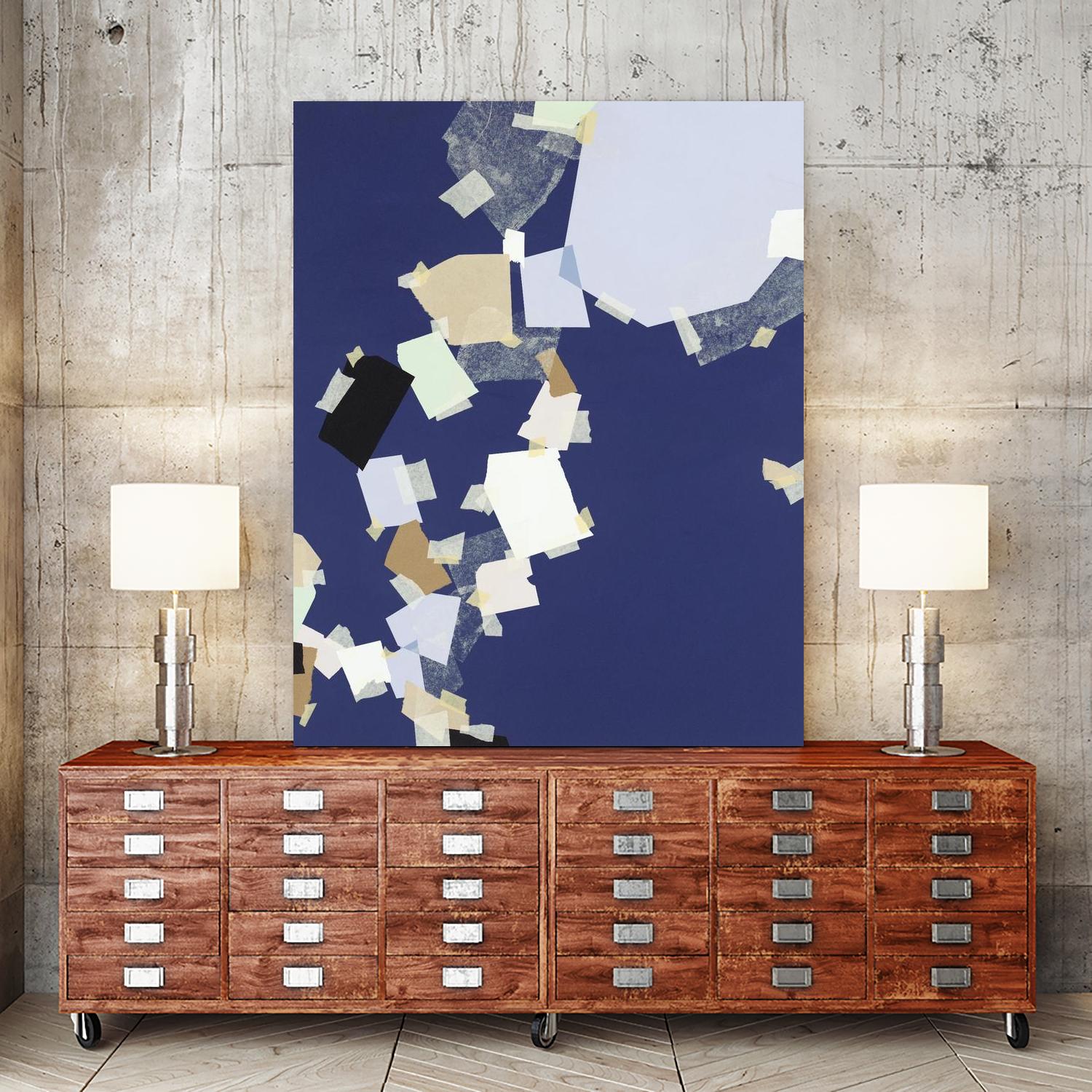 Patchwork 5 by Kyle Goderwis on GIANT ART - purple abstract