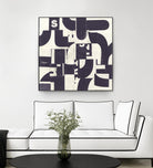 Collaged Letters Purple D by JB Hall on GIANT ART - white abstract
