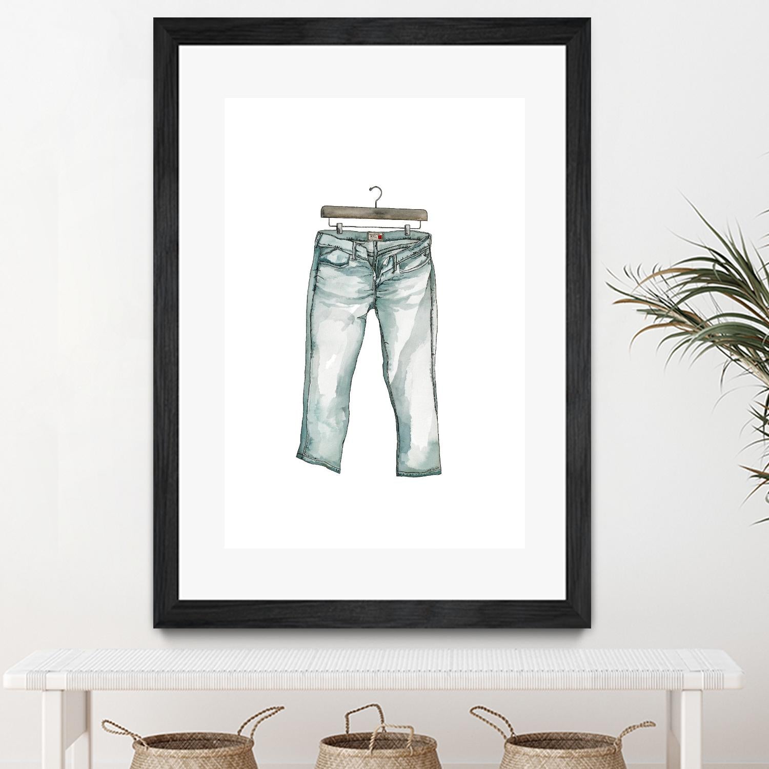 Wearables 2 by NM Studio on GIANT ART - blue figurative watercolor