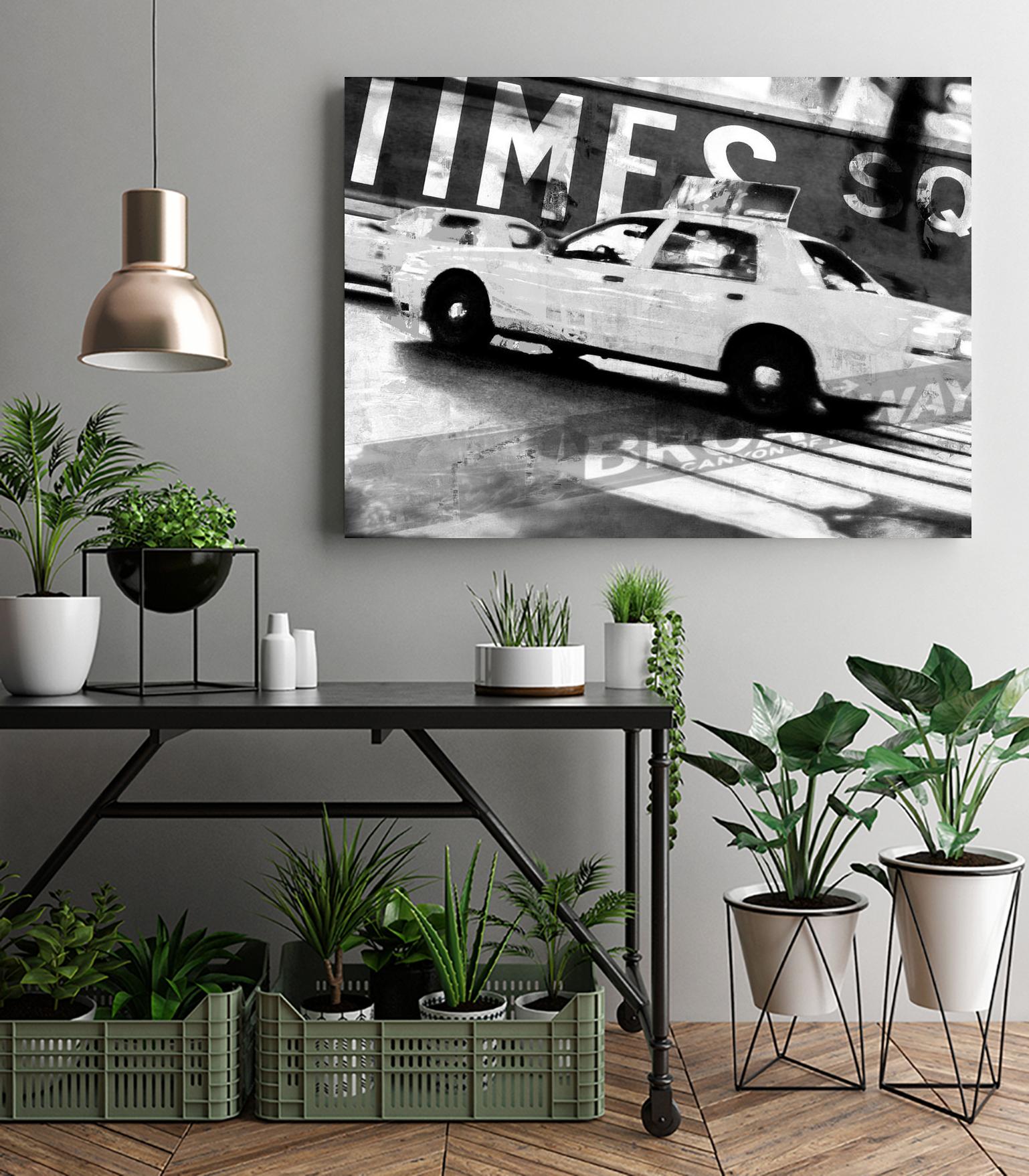 Times Square Taxi 2 by GI ArtLab on GIANT ART - white black & white