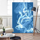 Cyan Smoke by GI ArtLab on GIANT ART - white abstract