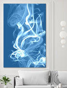 Cyan Smoke by GI ArtLab on GIANT ART - white abstract