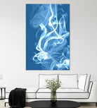 Cyan Smoke by GI ArtLab on GIANT ART - white abstract