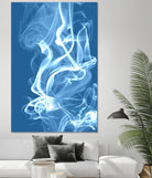 Cyan Smoke by GI ArtLab on GIANT ART - white abstract