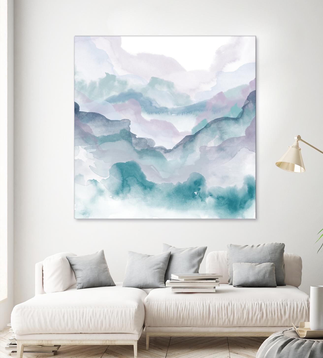 Layers of Spring D by THE Studio on GIANT ART - turquoise abstract