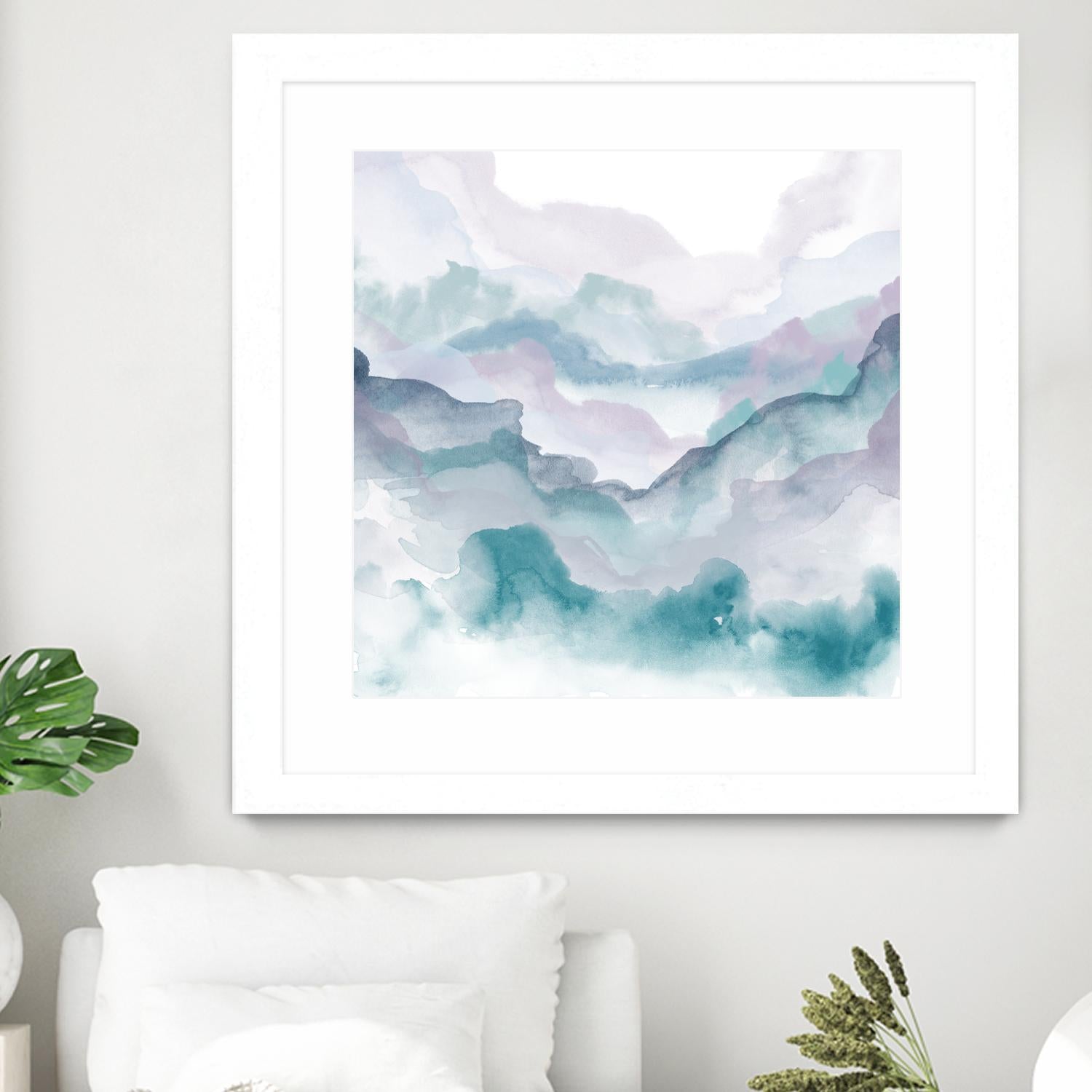 Layers of Spring D by THE Studio on GIANT ART - turquoise abstract