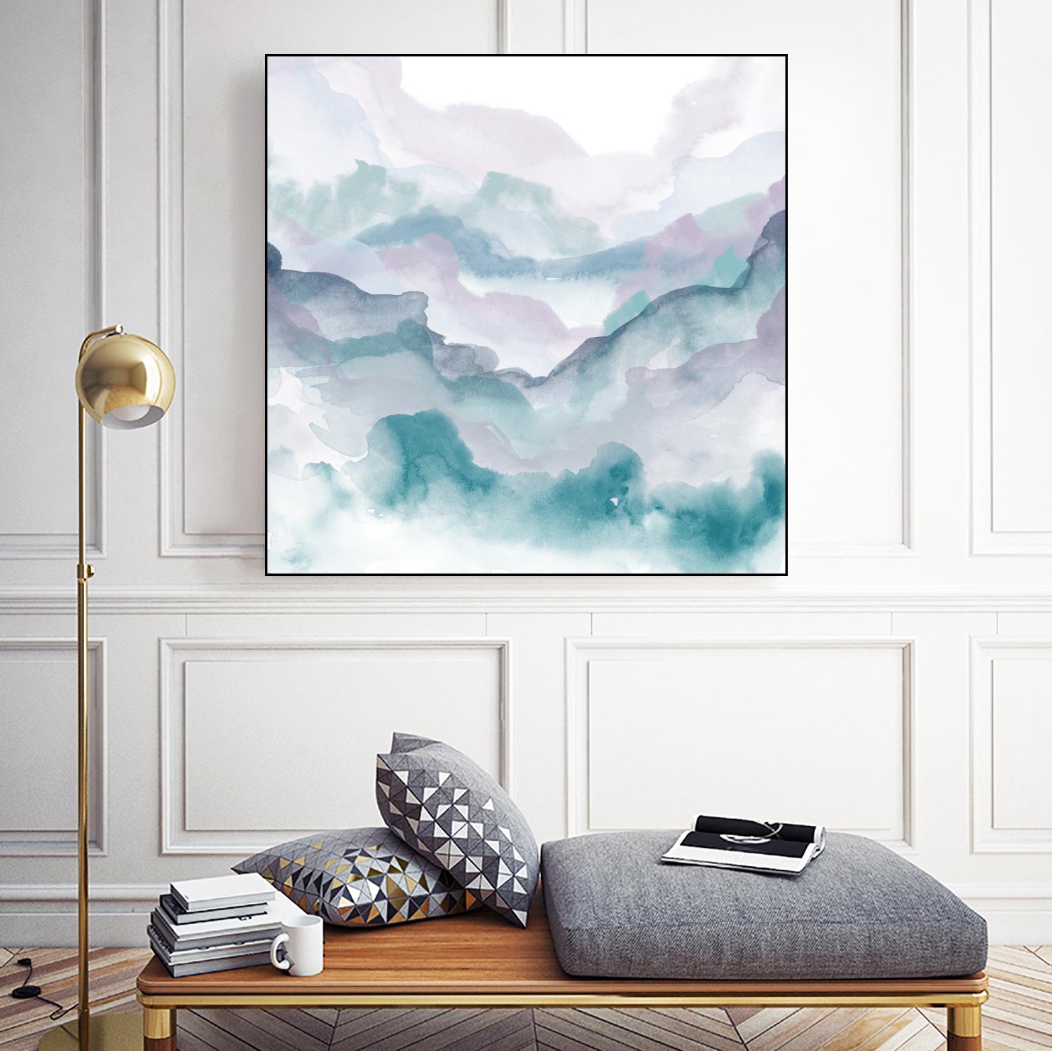 Layers of Spring D by THE Studio on GIANT ART - turquoise abstract