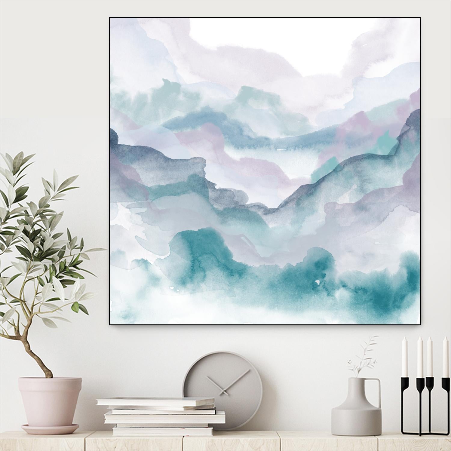 Layers of Spring D by THE Studio on GIANT ART - turquoise abstract