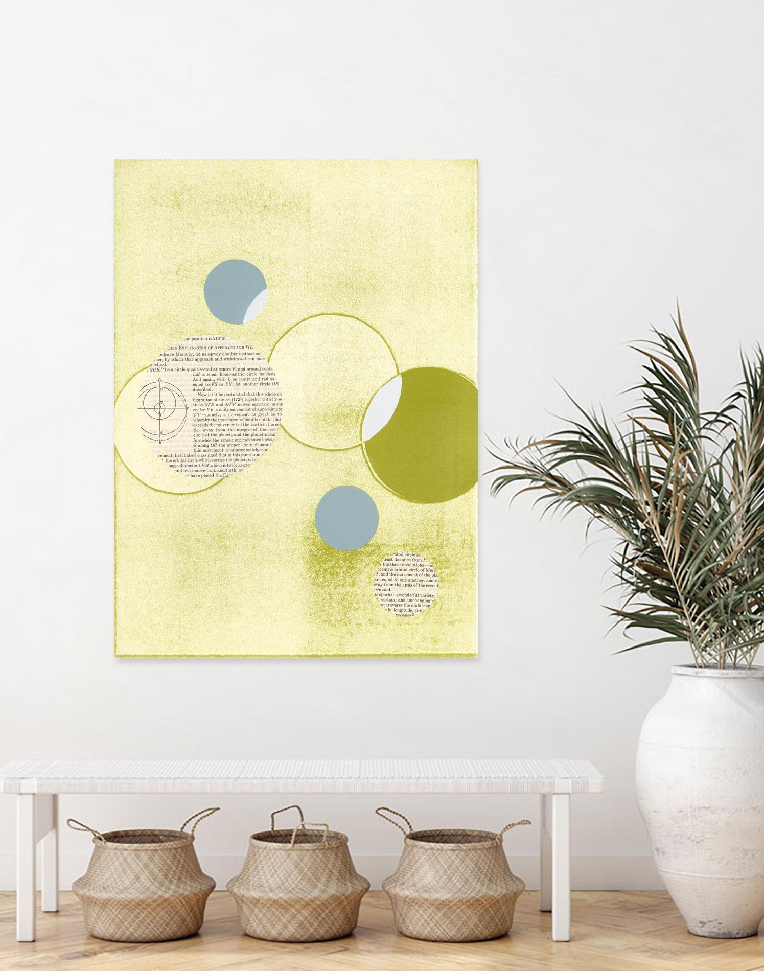 Light Lime Word Bubble by Mary Margaret Briggs on GIANT ART - green abstract