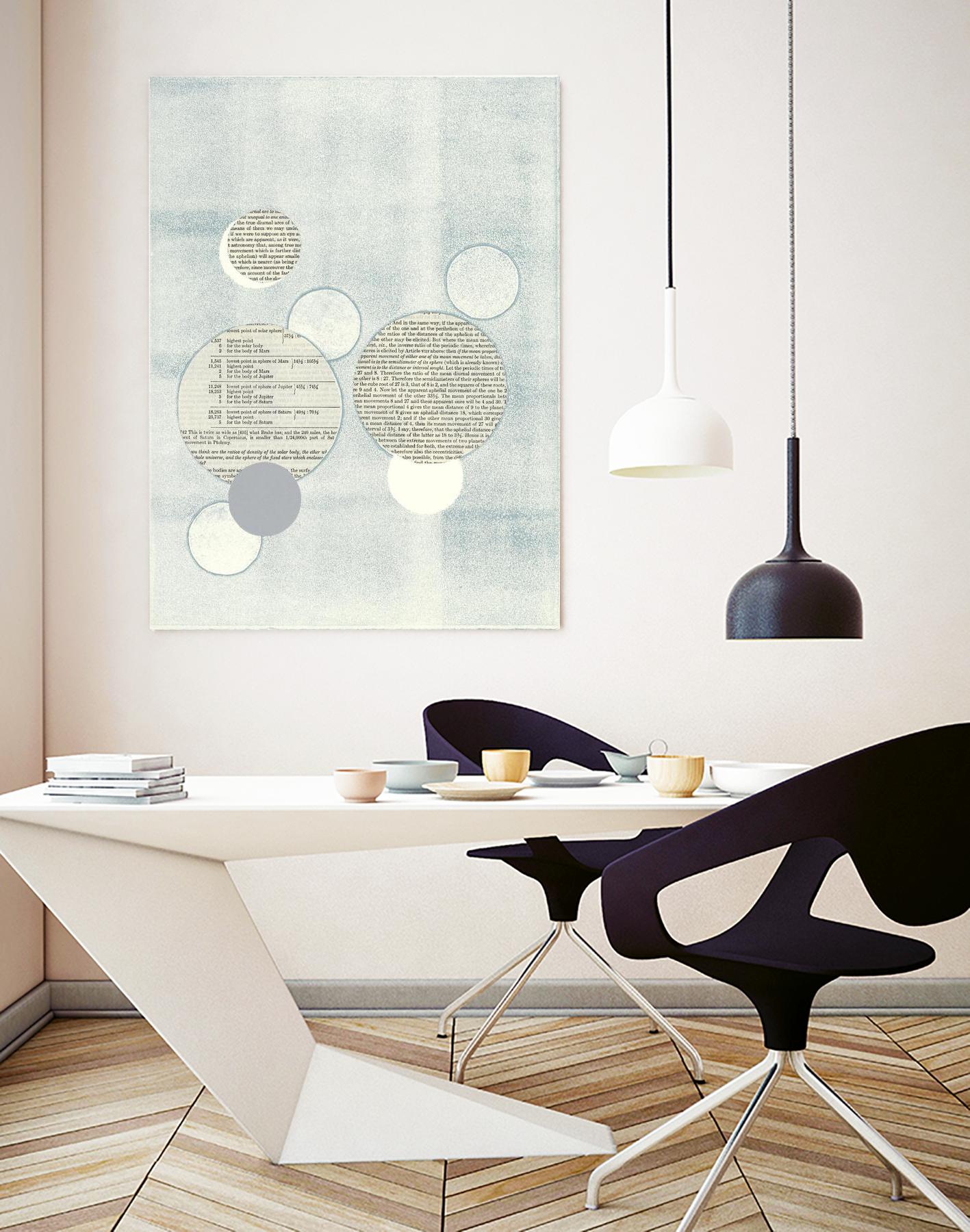 Light Blue Word Bubble by Mary Margaret Briggs on GIANT ART - grey abstract