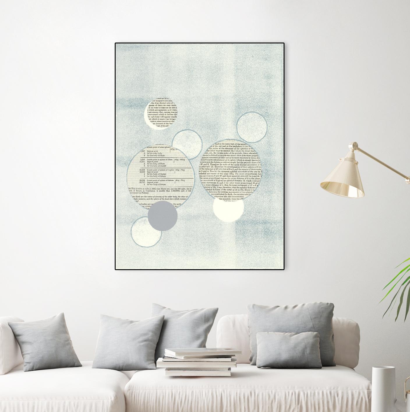 Light Blue Word Bubble by Mary Margaret Briggs on GIANT ART - grey abstract